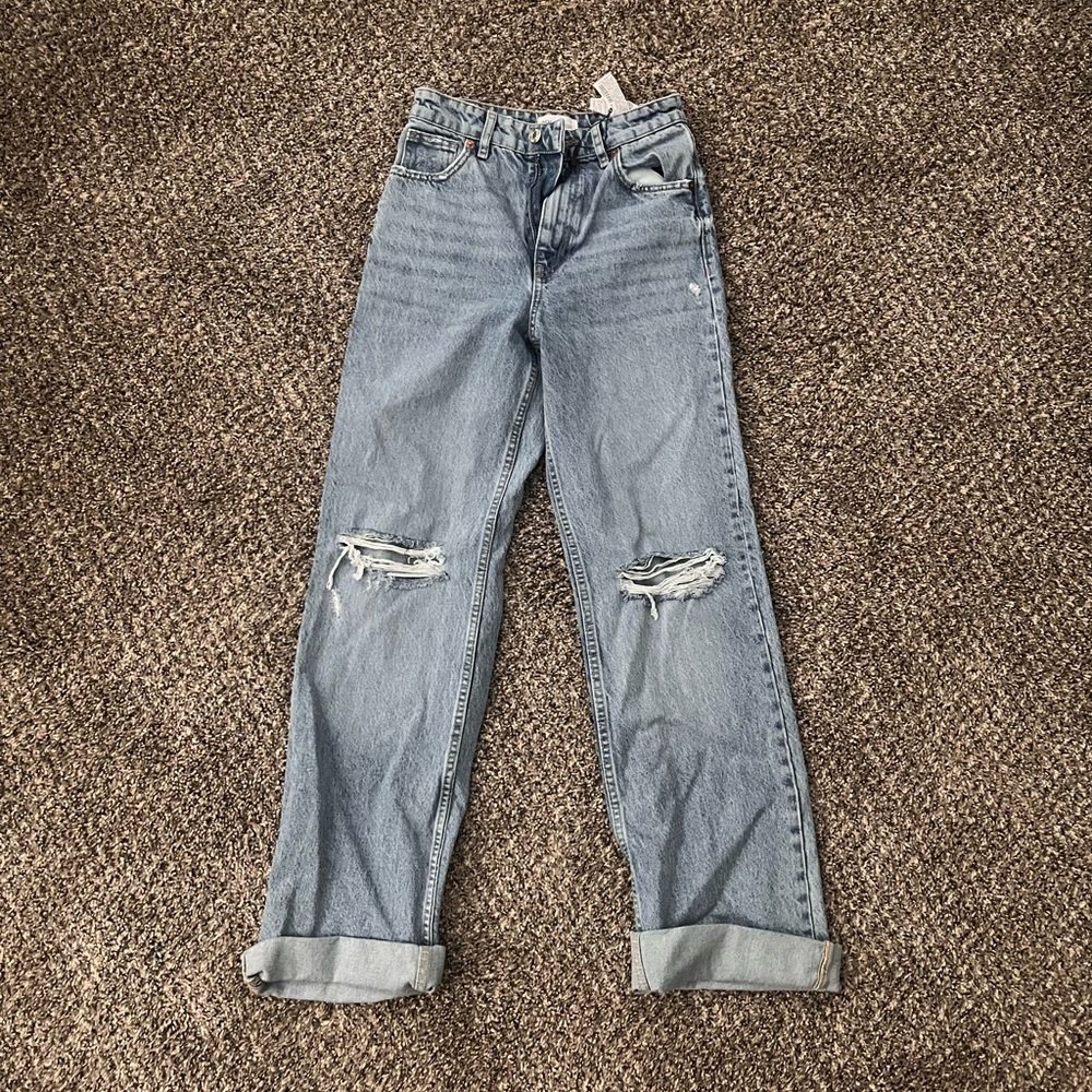 Zara Wide Leg High Rise Jeans